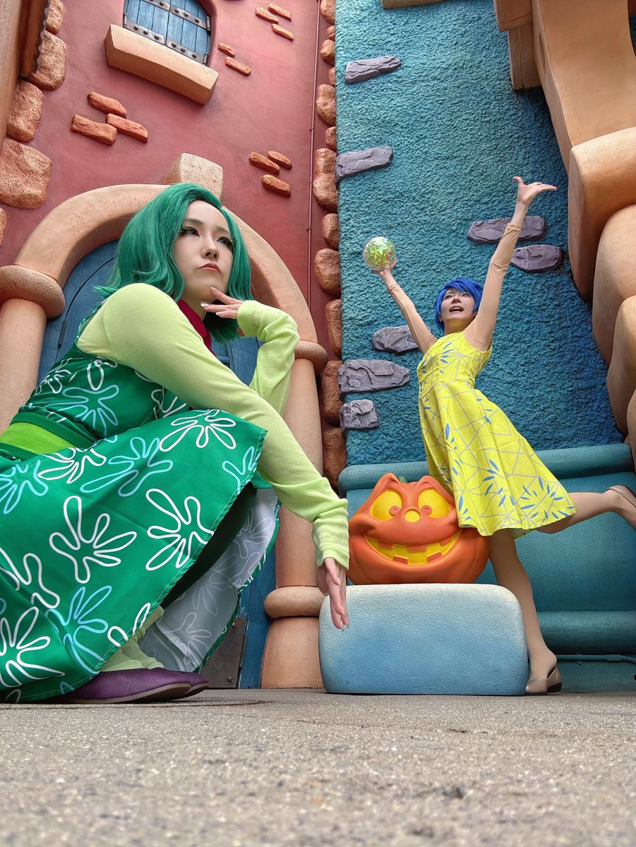○＊cosplay ＊○

🟢インサイド・ヘッド🟡
　　🟡〜 Joy &amp; Disgust 〜🟢

#Dハロ仮装 #Dハロ仮装2025