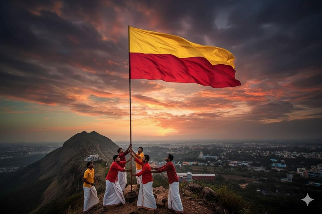 ಎದೆ ತಟ್ಟಿ ಹೇಳು ನಾ ಭಾರತೀಯನೆಂದು,
ಗರ್ವದಿಂದ ಬಾಳು  ನಾ ಕನ್ನಡಿಗನೆಂದು,
ಸಾವಿರ ಭಾಷೆ ನಾಲಿಗೆಯಲ್ಲಿರಲಿ,
ಕನ್ನಡ ಭಾಷೆ ಹೃದಯದಲ್ಲಿರಲಿ,
ಸಿರಿಗನ್ನಡಂ ಗೆಲ್ಗೆ ಸಿರಿಗನ್ನಡಂ ಬಾಳ್ಗೆ. 💛❤️