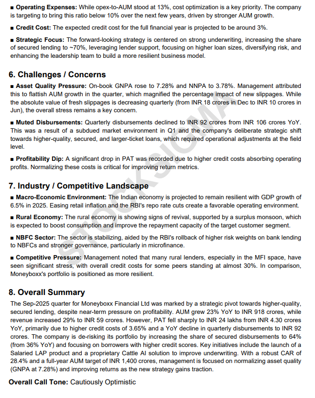 myAlerts_in's tweet photo. #MONEYBOXX #MONEYBOXXQ2 Moneyboxx Financial Ltd Q2FY26 Earnings Concall Summary https://t.co/uoV08MSFnA