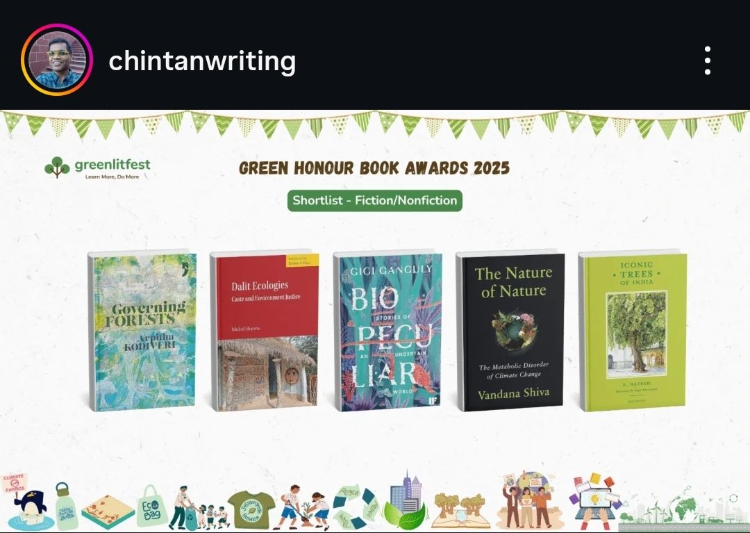 arpitayodapress's tweet image. Delighted that the #YodaPress title #GoverningForests by the brilliant #ArpithaKodiveri has been shortlisted for the Green Honour Award 2025 in the Nonfic section. We had another winner of this award in the Business section back in 2022 so keeping our fingers crossed.…