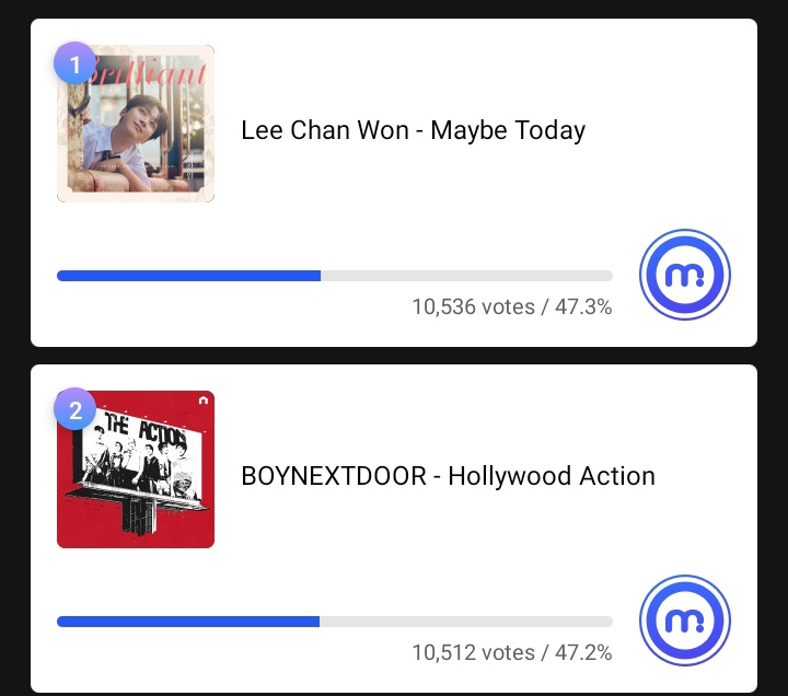 ‼️MUBEAT LIVE VOTING‼️

ONEDOORS WHERE ARE YOU?! 🥹