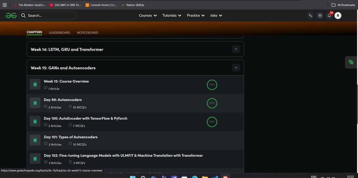 Ankit_Kumar1304's tweet image. 🔥 Day 100: Skill ignition in full swing.   Kicked off my learning sprint with GeeksforGeeks bringing ML to ambition 💥
📘Course
geeksforgeeks.org/batch/ds-16?ta… 
 
 @geeksforgeeks   #skillupwithgfg #nationskillup #CodeWithPurpose #TechForChange