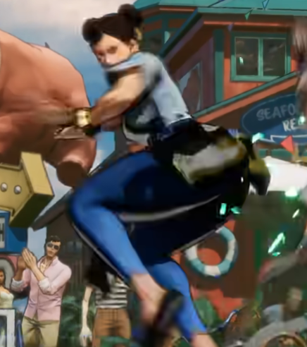 Punishere1_'s tweet image. Did SNK really put a &quot;dark void&quot; (censor) over Chun-Li&apos;s crotch and ass???