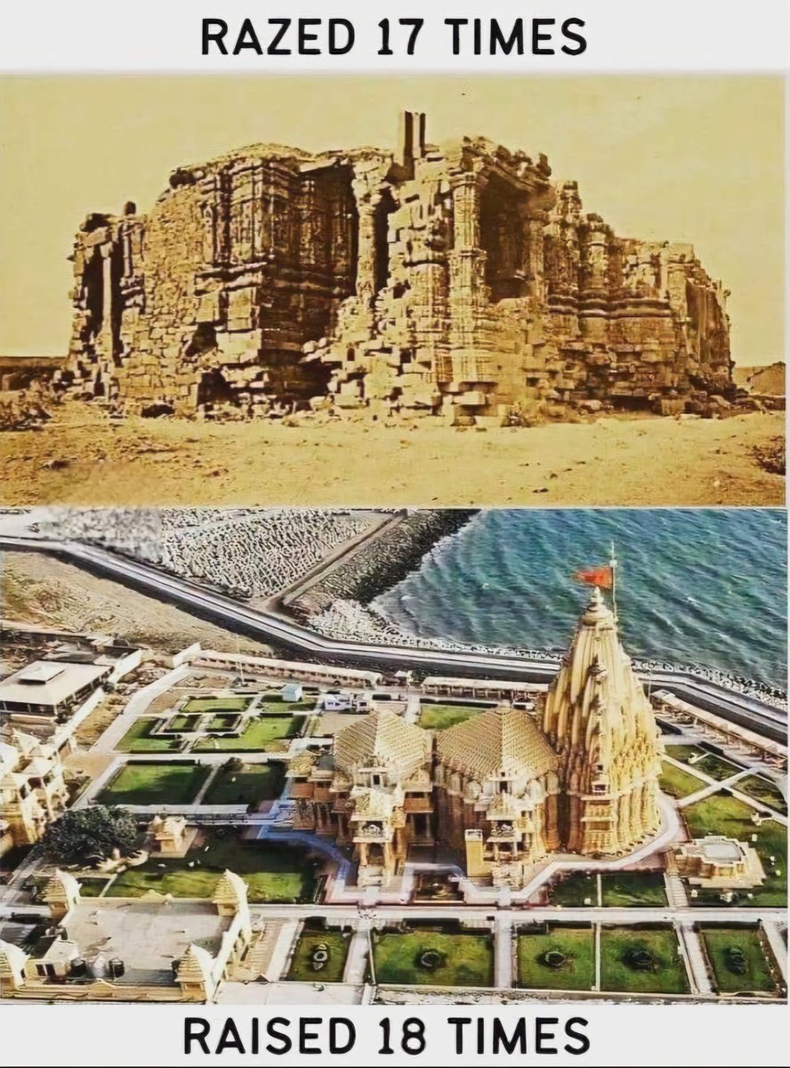 IAbhi_s's tweet image. They razed Stones .... We Raised Faith 🚩🚩🚩
#Somnath