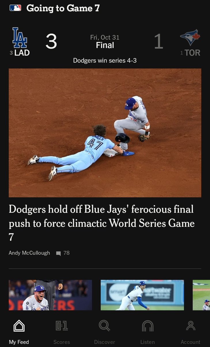 Does <a href="/TheAthletic/">The Athletic</a> know something we don't in declaring a World Series winner on Friday night after Game 6?