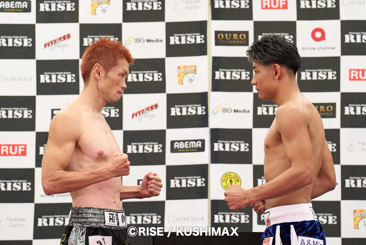 RISE_2003's tweet photo. ／✨
11.2 #RISE_WS2025FINAL
⚖️前日計量結果
＼✨

✅裕樹
⚖️59.65kg
✅戸井田大輝
⚖️59.9kg

▼第1試合　スーパーフェザー級（-60kg）3分3R延長1R
裕樹（ANCHOR GYM／第3代RISEスーパーライト級王者､初代RISEライト級王者､初代RISEスーパーフェザー級王者）
戸井田大輝（TOP LEAD GYM／フェザー級7位）

📅11月2日(日)東京・両国国技館
📺#ABEMA 生中継
📝詳細▷ https://t.co/NzWMx4FKOv