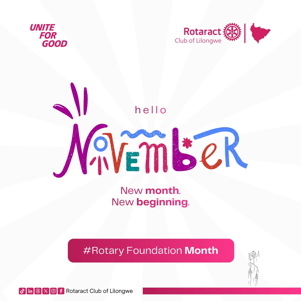 RACLilongwe's tweet photo. Hello November! 🌞 Fresh energy, new goals 💪. Let’s keep supporting projects that change lives &amp; build brighter futures 🌍🤝 #RotaryFoundationMonth #UniteForGood #RACLilongwe https://t.co/mJKxssd1X0
