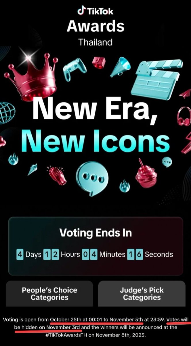 vote4fourth's tweet photo. 4 Days Left‼️
Don't forget to vote for Fourth Nattawat "Celebrity Creator of the Year [TikTok Awards Thailand 2025]". 😆❤️‍🔥

🗓️: Oct 25 - Nov 5, 2025.
🔗: https://t.co/Q3GeThbloY

Note:
• FREE, 38 votes /account.
• Multiple accounts allowed.

#VoteForFourth #Fourthnattawat https://t.co/kDtFWm9JQP