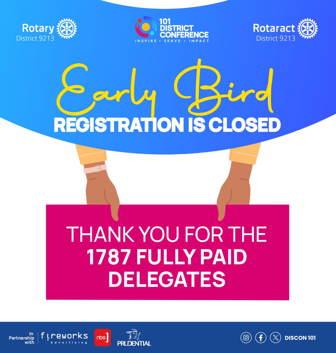 RuthAmber13's tweet photo. 🥂A toast to the 1787 @101DISCON fully paid up delegates😊😁

Happy New Month Folks🥳

#DISCON101 
#RotaryEyamba https://t.co/o9RC26yfY4