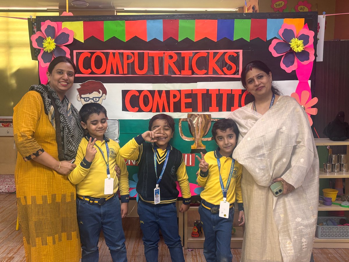 mapsavschool's tweet image. Our Montessori 2 students aced the &quot;Computricks- quiz competition! They showcased their knowledge of computer basics, social media &amp;amp; cyber safety #Mont2 #ComputerQuiz #TechTitans #CyberSafety #DigitalNatives #FutureTechLeaders @mapsavschool