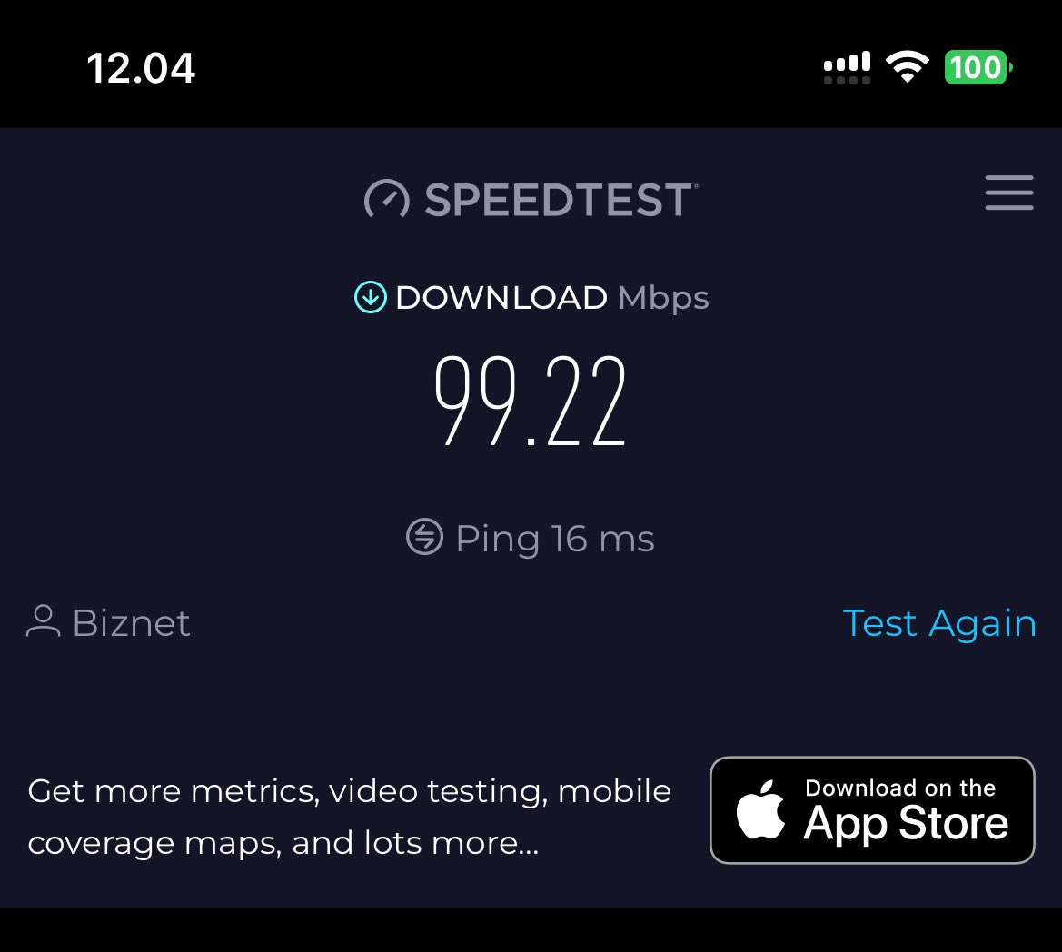 Alamak, come on <a href="/BiznetHome/">Biznet Home</a> . 300mbps drop ke 99 gini😩 lemot waakkk
