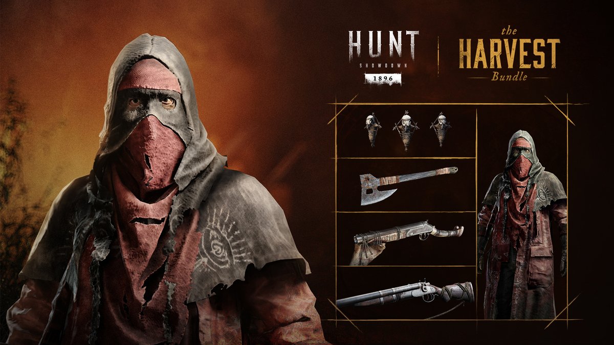 O Carrasco não viaja com pouca bagagem.

Ele traz sua própria coleção aterrorizante para a Caçada nessa época do ano.

O Pacote Colheita ainda está disponível na loja... mas não por muito tempo. 💀