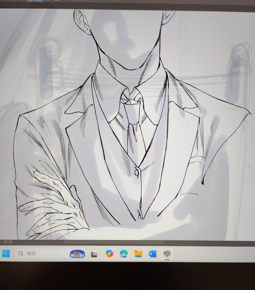 おとこ描いております