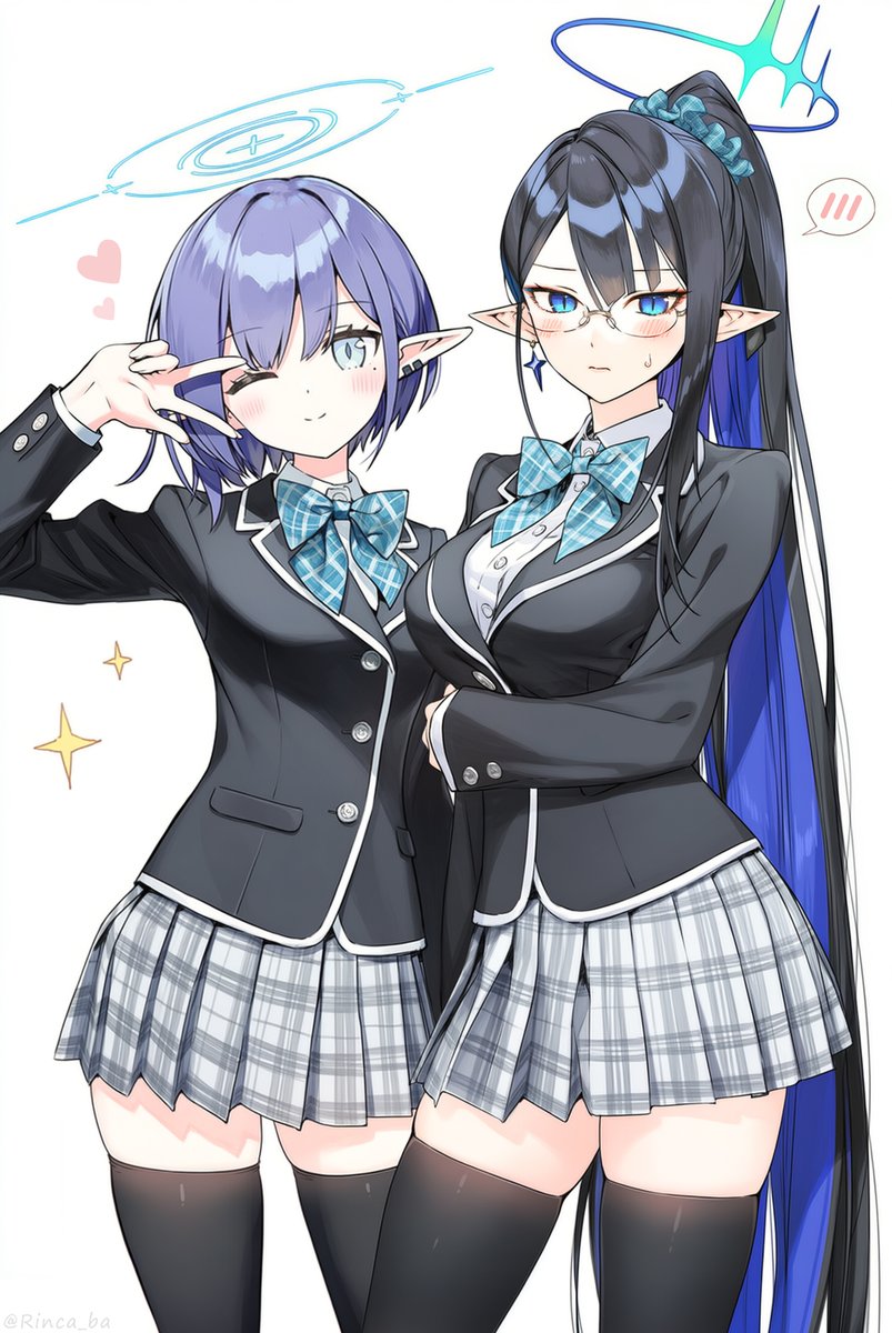 扇喜アオイ＆七神リン #ブルアカ #BlueArchive