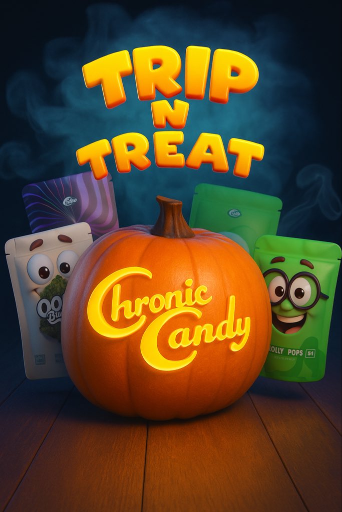 Chroniccandy25's tweet photo. 🎃 Trip N Treat with the OGs 🍭
Where nostalgia meets the high life — Chronic Candy style.
#ChronicCandy #TripNTreat #EveryLickIsLikeTakingAHit #LegacyBrand #CannabisCulture https://t.co/ahAtVnN6rr