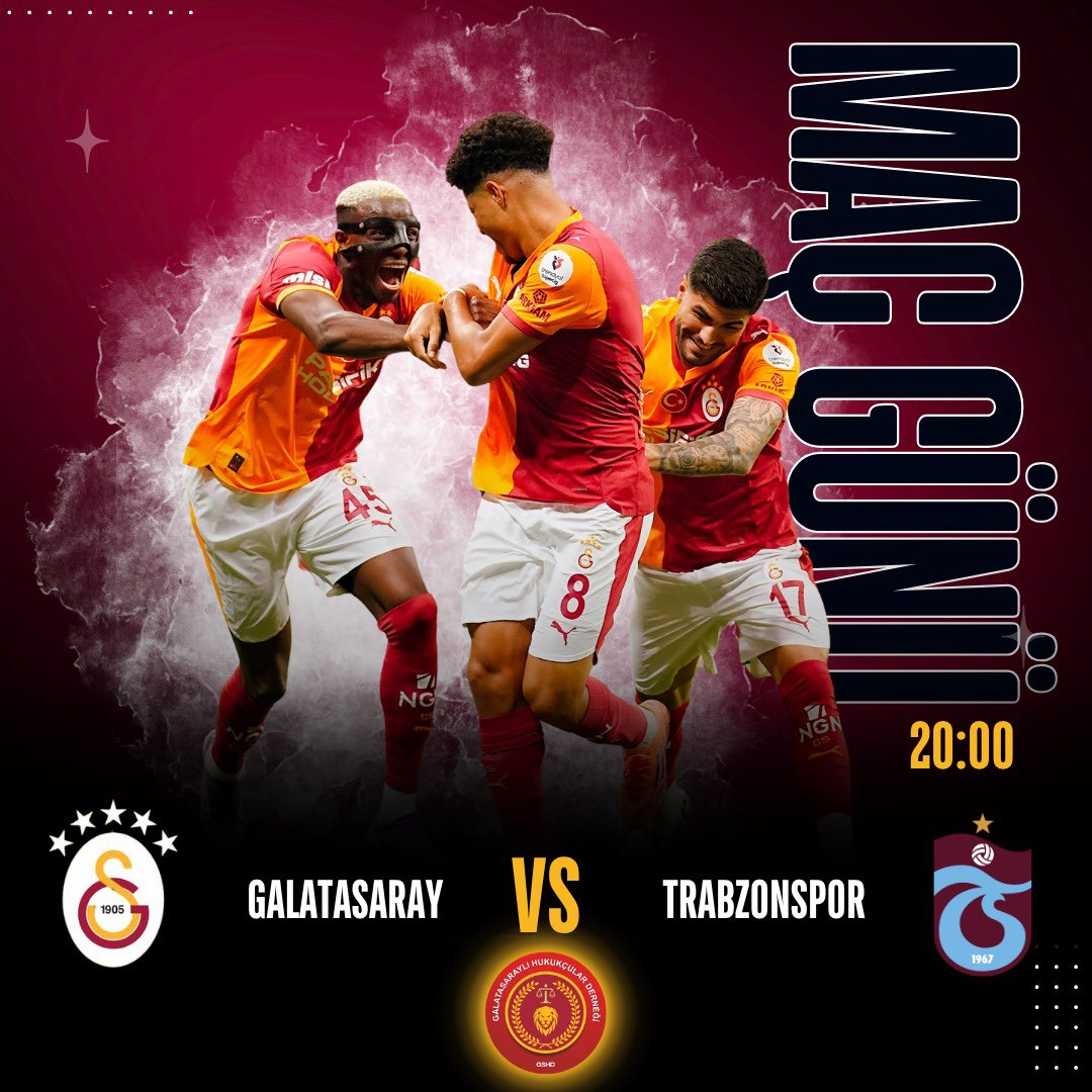 🏆Süper Lig 11. Hafta 
⚽️Trabzonspor
⏰20.00
#GSvTS
Başarılar #Galatasaray