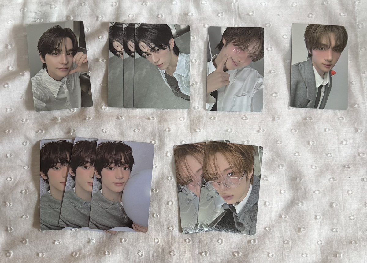 tws play hard トレカ交換

【譲】シニュ、ドフン、ヨンジェ、ハンジン、ギョンミン

【求】ジフン（封入↔封入、特典↔特典同士）

大阪手渡しまたは郵送での交換希望です📮
まとめての方優先させていただきます🙇🏻‍♀️

お気軽にお声がけ下さい🍀