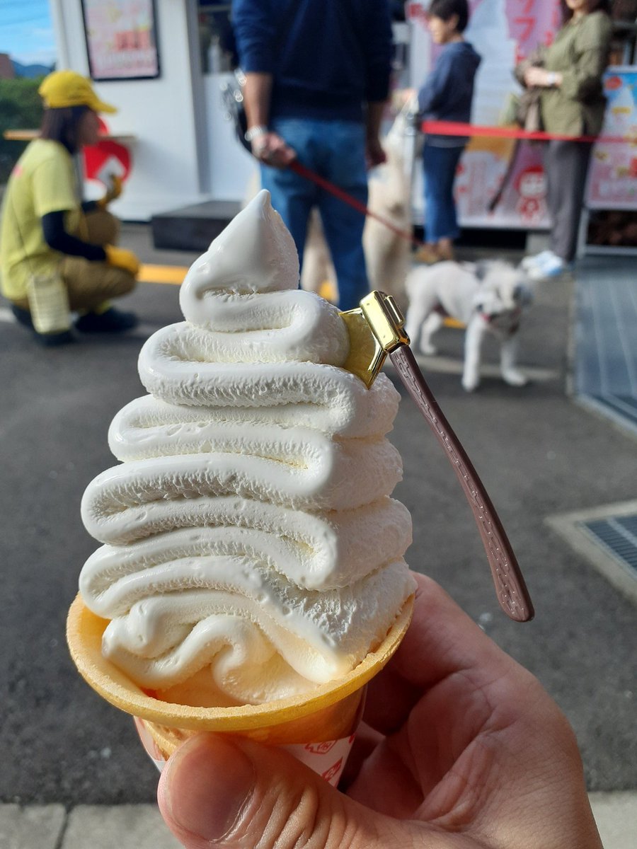kai_0423's tweet photo. 道の駅足柄がリニューアルしたので久しぶりに行きましたが相変わらず食事メニューに特色があって美味しかった❗金のまさかり付きソフトクリームもいい感じ🎵 https://t.co/6WZTgGUfgD