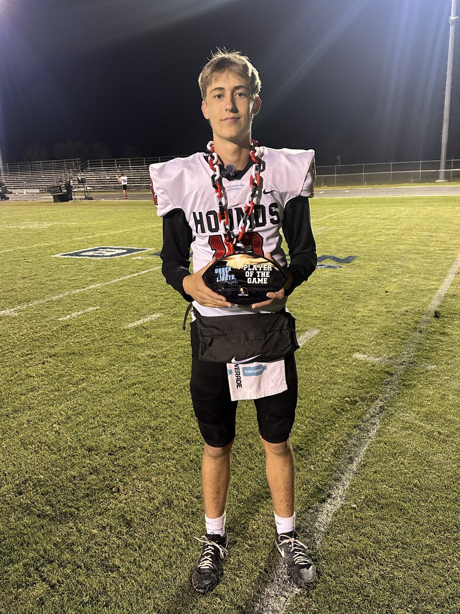 Week 9 Friday Night UTL Player Of The Game Honors Sponsored By Whips Prints Goes To Welsh's #12 Grant Haydel