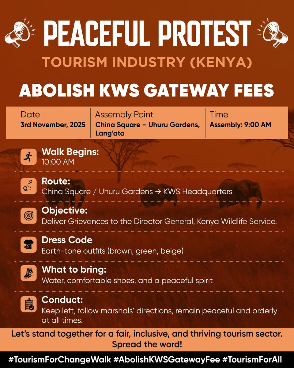 #AbolishKWSGatewayFee 
#NoExtraFeeForNature
#FreeTheGate