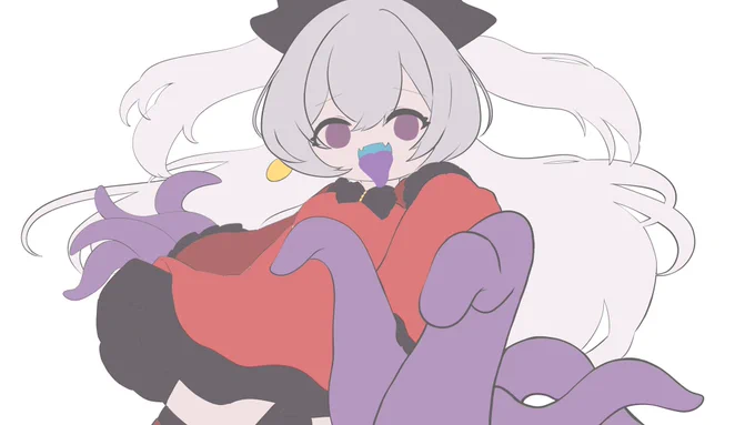線画終わって取り敢えず適当に色置き