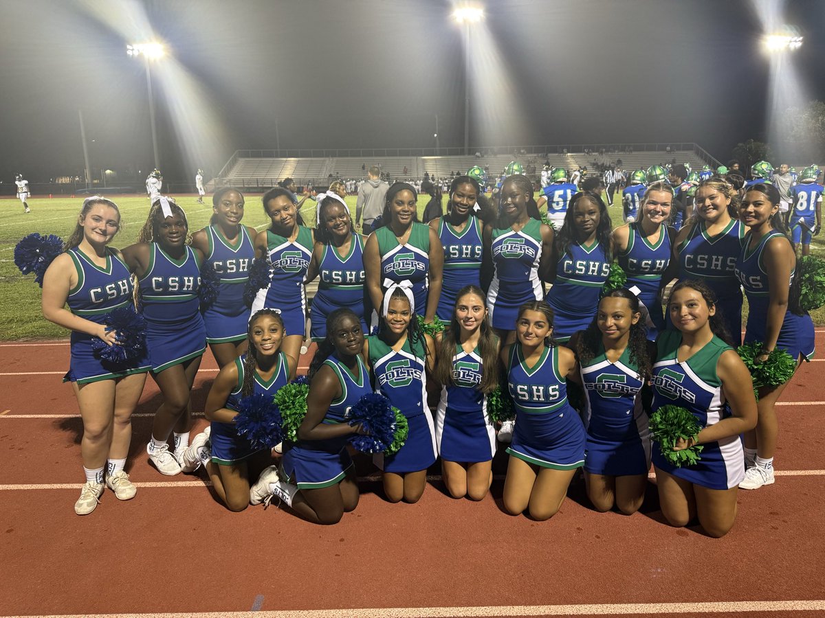 Principal_CSHS's tweet photo. 🎶💚 Huge THANK YOU to our incredible Colt Band, Color Guard, and Cheerleaders for an amazing season! 💙🐎 Your talent, spirit, and dedication make Colt Country shine! Special thanks to Mr. Ardila for his outstanding leadership and passion. 👏🎺✨#ColtsUnited #CSHSpride https://t.co/UeygBN2Blt