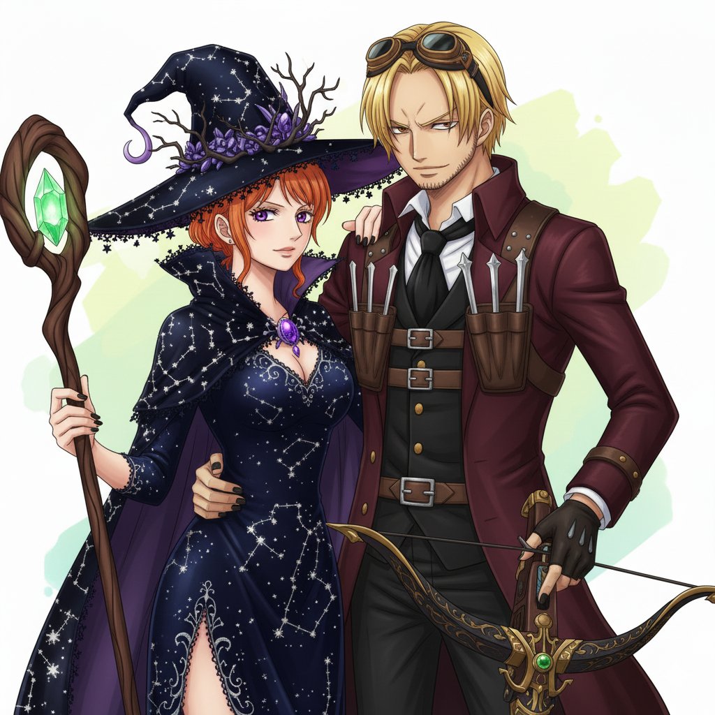 serpios's tweet photo. Feliz halloween 🎃 #Sanji #Nami #sannami #Halloween2025 https://t.co/JRwO11AFzK