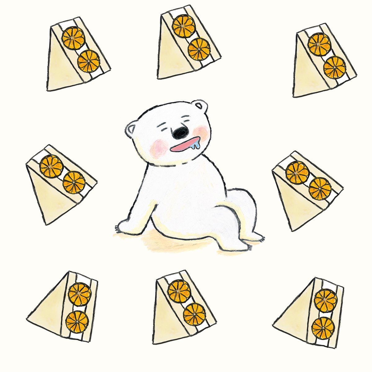 鯖みかんページ しろくまのおいしそうなX on X