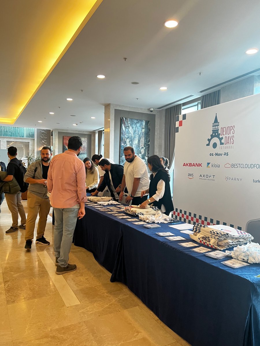 devopsdaysist's tweet image. The first step of the day — registration! 🚀
Pick up your badge, meet the community, and let’s kick off DevOpsDays Istanbul 2025 together! 🎉

#DevOps #DevOpsDays #DevOpsDaysIst25