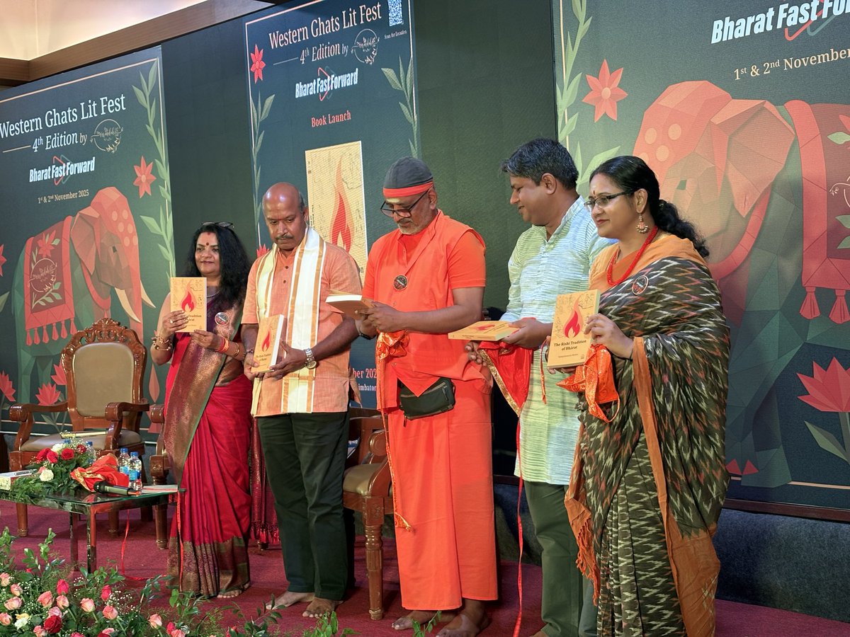 Shri <a href="/Sampadananda/">𝕾𝖆𝖒𝖕𝖆𝖉𝖆𝖓𝖆𝖓𝖉𝖆 𝕸 संस्कृतं मम जीवनम्</a> ji’s book ‘The Rishi Tradition of Bharat being released by <a href="/SwMitrananda/">mitrananda</a> . <a href="/Sai_swaroopa/">Saiswaroopa Iyer</a> <a href="/SVOjha/">Sumedha V Ojha</a> <a href="/PankajSaxena84/">Pankaj Saxena | पंकज सक्सेना</a> 
<a href="/jaggu916/">Jagannathan</a> <a href="/ShefVaidya/">Shefali Vaidya. 🇮🇳</a>