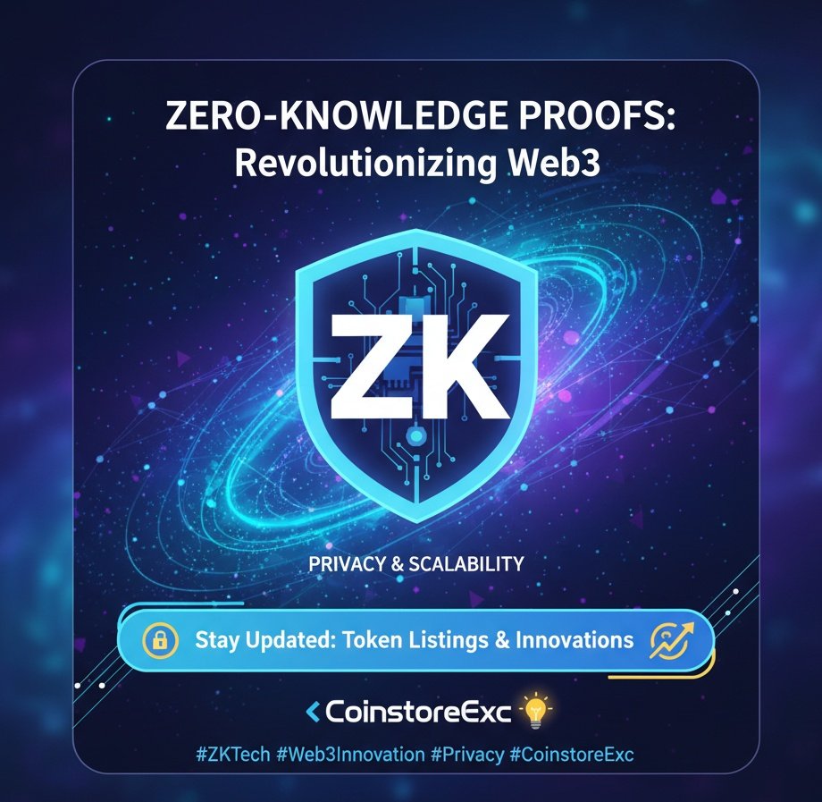 Richard_Praize's tweet image. Zero-Knowledge proofs (ZK) are set to revolutionize Web3 privacy and scalability. Stay updated on the ZK-related token listings and innovations on @CoinstoreExc. 💡

 #ZKTech #Web3Innovation #Privacy