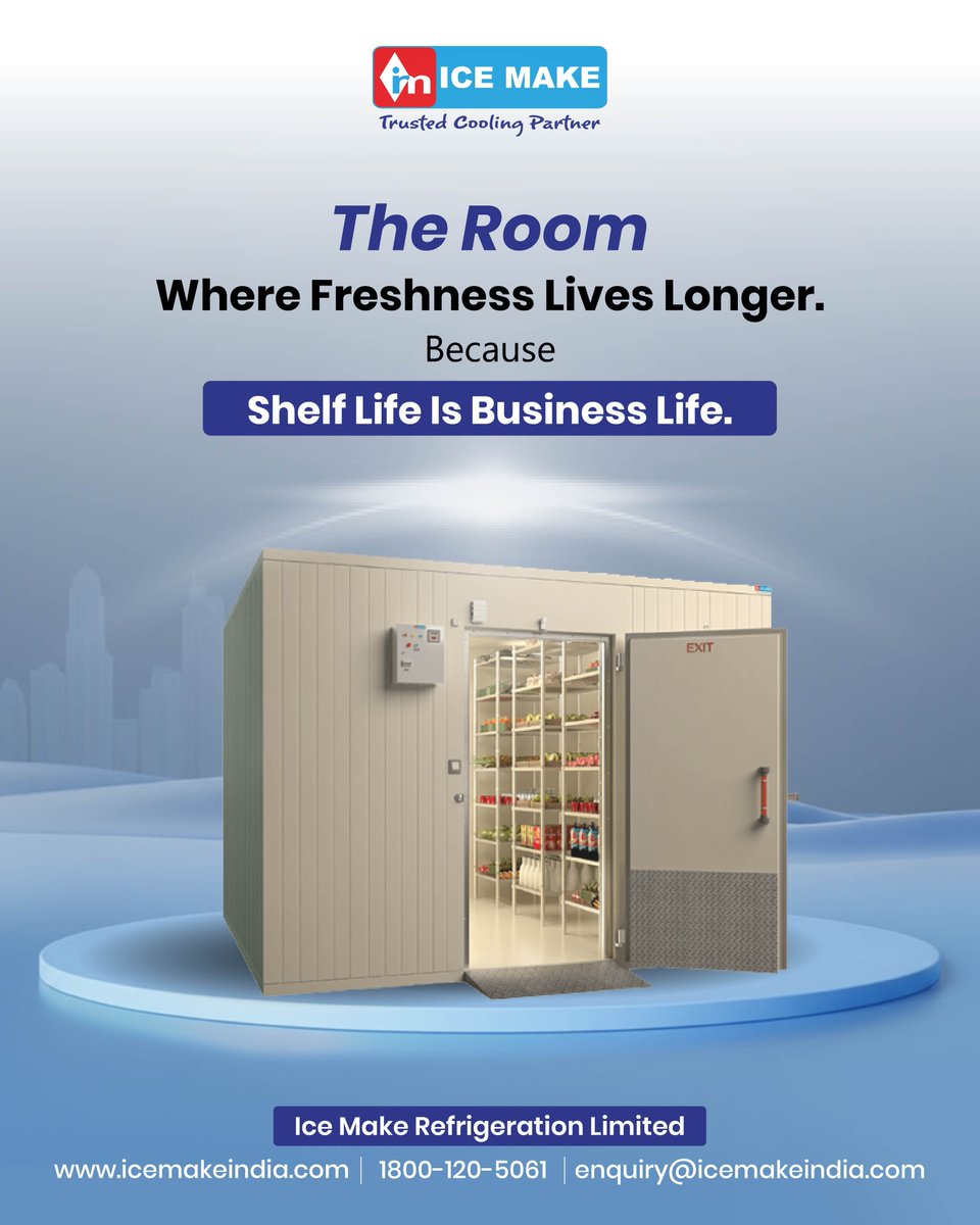 IceMakeRef's tweet image. From dairy and pharma to food processing and horticulture, Ice Make’s Cold Room Solutions are designed to deliver energy-efficient refrigeration for bulk storage. Ensure product safety, longer shelf life, and business profitability with our customized cold rooms.