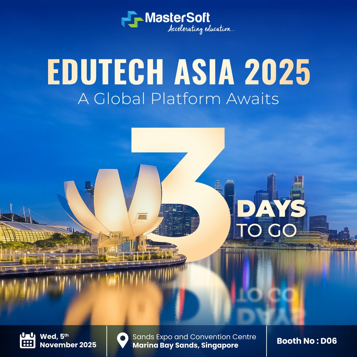 mastersoft_erp's tweet image. Only 3 days to go for @edutech_asia — where innovation meets impact!

Join MasterSoft’s Tech Showcase &amp;amp; discover how our Agentic AI-powered SIS &amp;amp; LMS are redefining data-driven education.

📍Booth D06

#EDUtechAsia #MasterSoft #EdTech #AI #InspirationinEducation