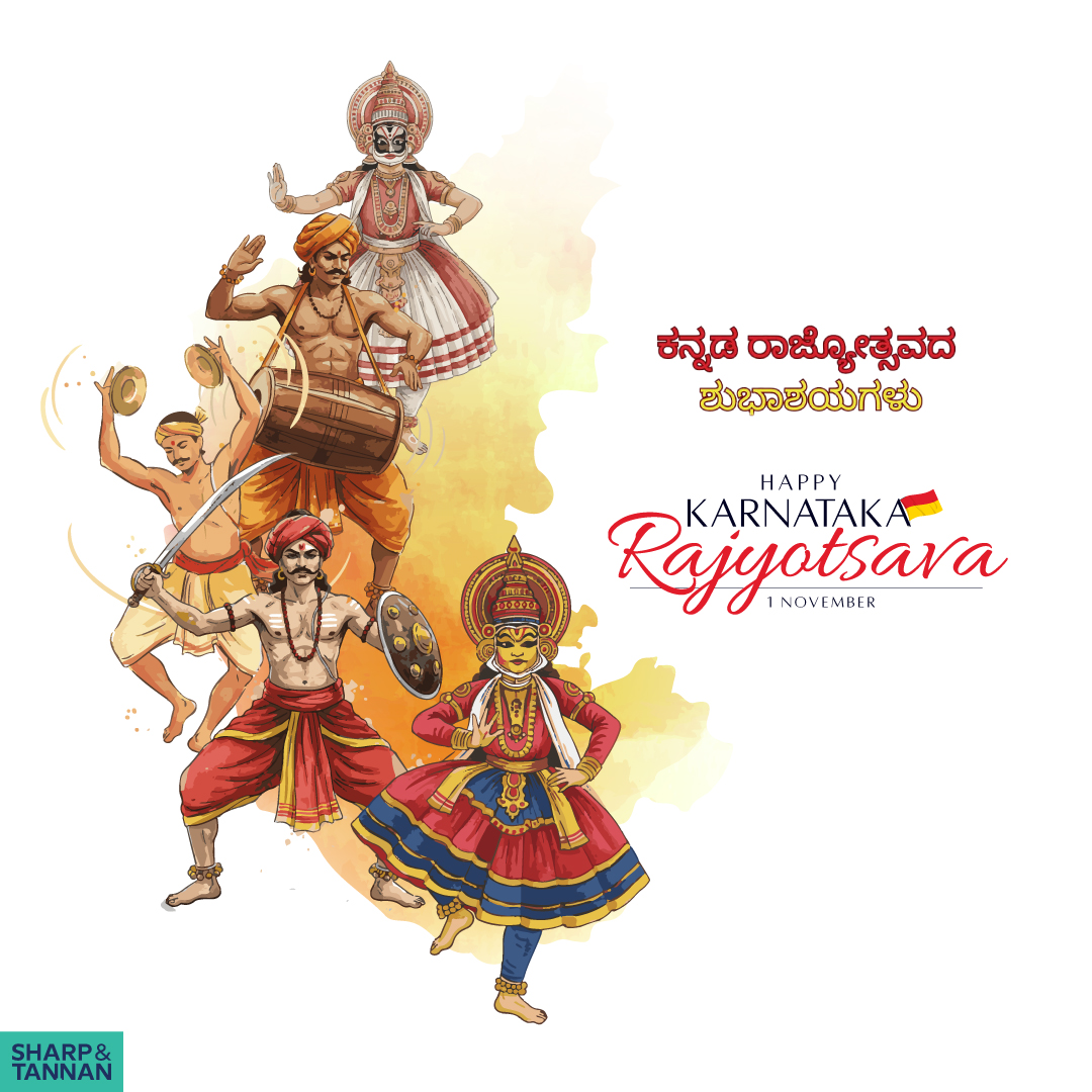 SharpandTannan's tweet photo. Celebrating the 70th Karnataka Rajyotsava - a tribute to the rich heritage, culture and pride of Karnataka!

#KarnatakaRajyotsava #kannadiga https://t.co/mLsDVvxd2U