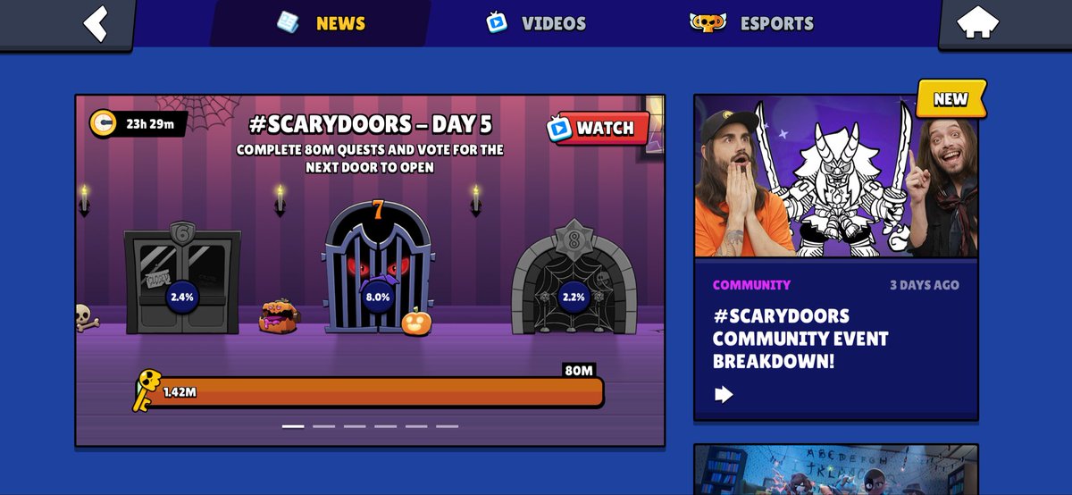 I guess #BrawlStars was right… We should be scared of #Scarydoors … anyway made a change in vote!