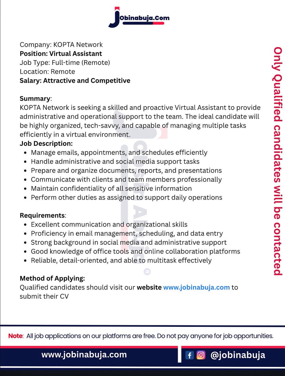 jobinabuja's tweet image. #remotejob