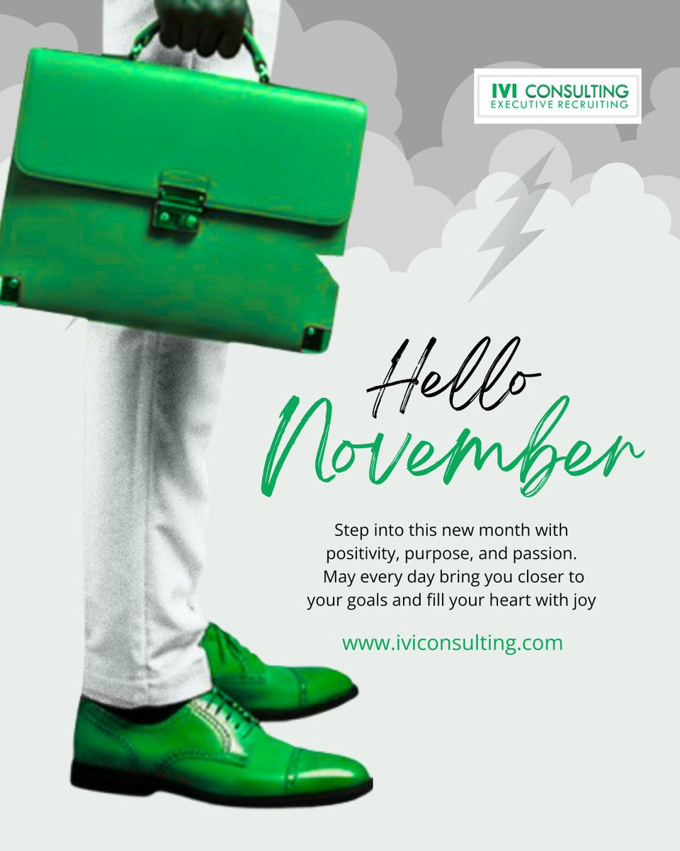 iviconsultingex's tweet image. Hello, November!  

As the leaves turn and the air crisps up, let&apos;s step into this month with unshakeable positivity, crystal-clear purpose, and that fiery passion that fuels our biggest dreams.  

#NovemberMotivation #CareerGoals #ExecutiveRecruiting #IVIConsulting