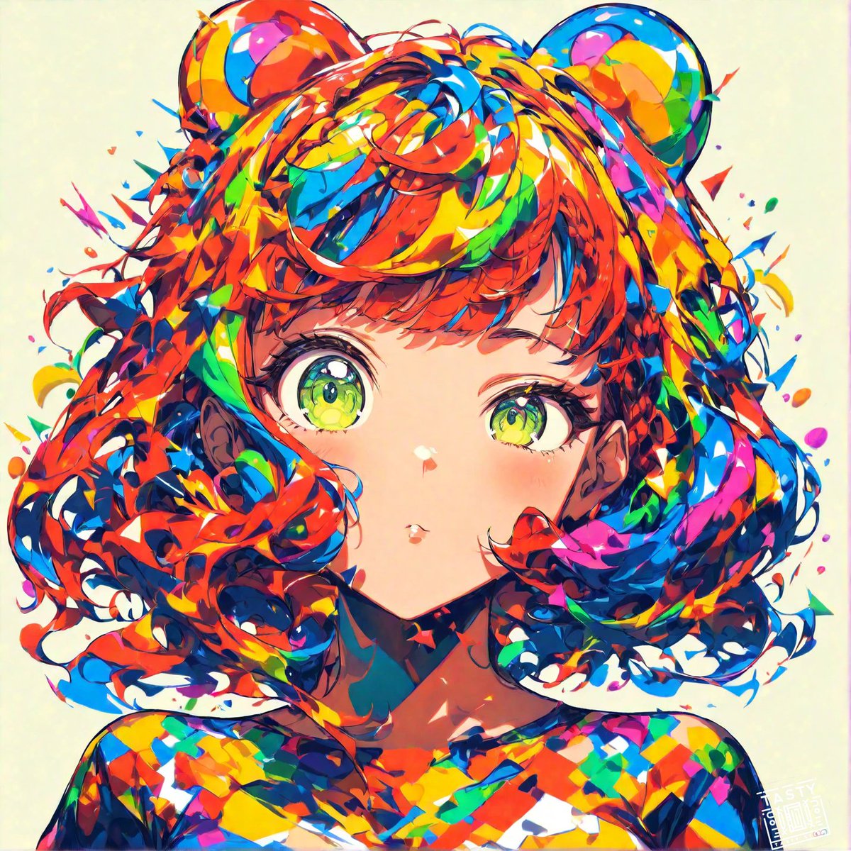 林檎さん、こんにちは～
サイコロアプリに従ったよ～🎲

「虹色 × 紙 × ポップアート風」
— お題の組み合わせを主題にAIイラストを1枚。色調は「虹色」寄り、質感は「紙」を意識し、画風は「ポップアート風」。メインの物や人物は手動で設定。

#AIサイコロアートチャレンジ