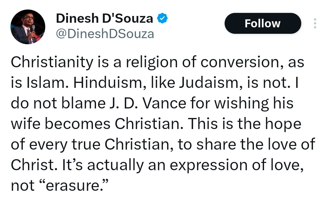 RShivshankar's tweet image. ADMIRABLE CLARITY.
Abrahamic faiths will prevail. In the &quot;market place&quot; they&apos;re clearly branded to compete. Attractively packaged for &quot;consumers&quot;. Hinduism is not organised to compete. In India it is shielded by anti-conversion laws. It might survive. But not elsewhere.
