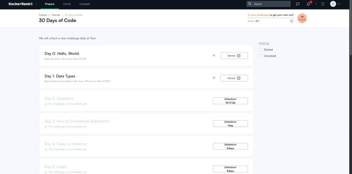 Deepaks0611's tweet image. Completed Day 1 of #30dayschallenge in #python on #hackerrank
And thanks @Krishnaik06 for the amazing lecture of python on @udemy