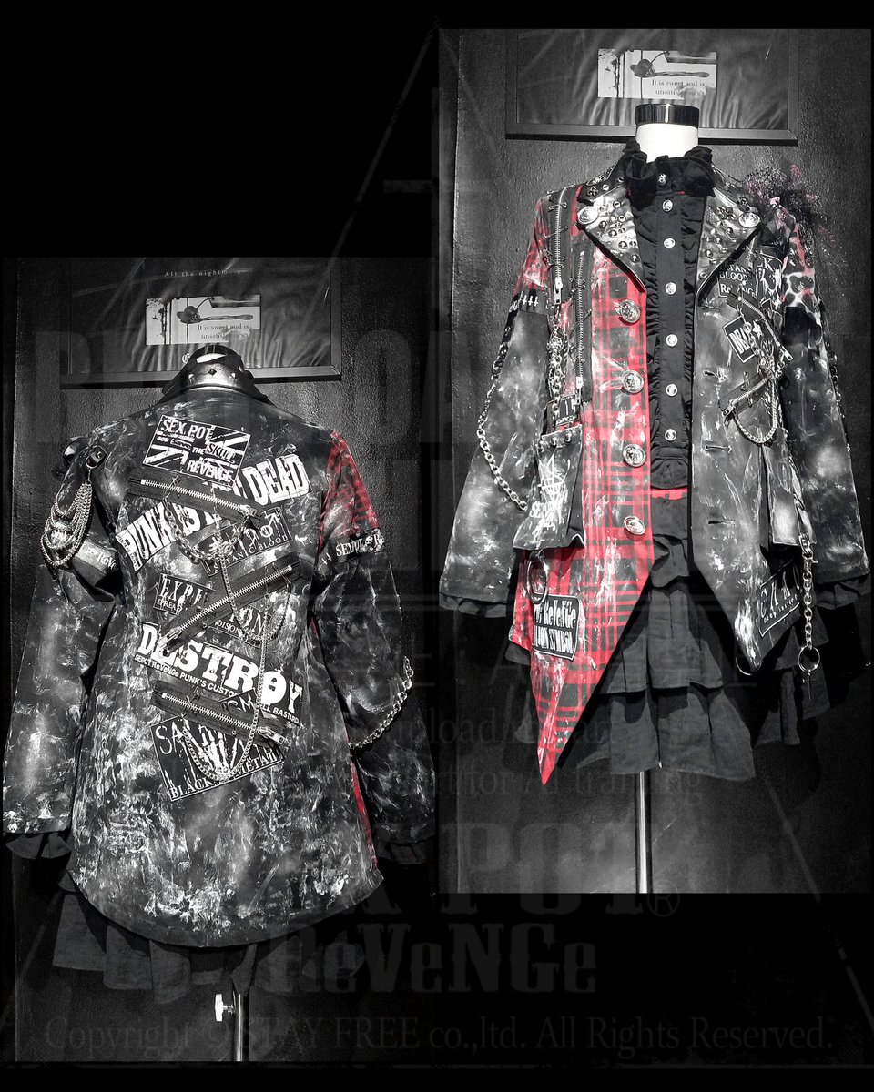 SEXPOT_TOKYO's tweet photo. 🎸⚡️DISACODE アー写着用 一点物カスタム ⚡️🎸

SATANIC CROSS PUNKISH ジャケット
size.M 税込￥69,990

アーティスト写真でAKIRAさんが着用してくださっているアシメジャケット❤️‍🔥
枠にとらわれないゴシックROCKな一点物アイテムです‼️

#セクポ #SEXPOTTOKYO 
#creation_AI #AKIRA #DISACODE