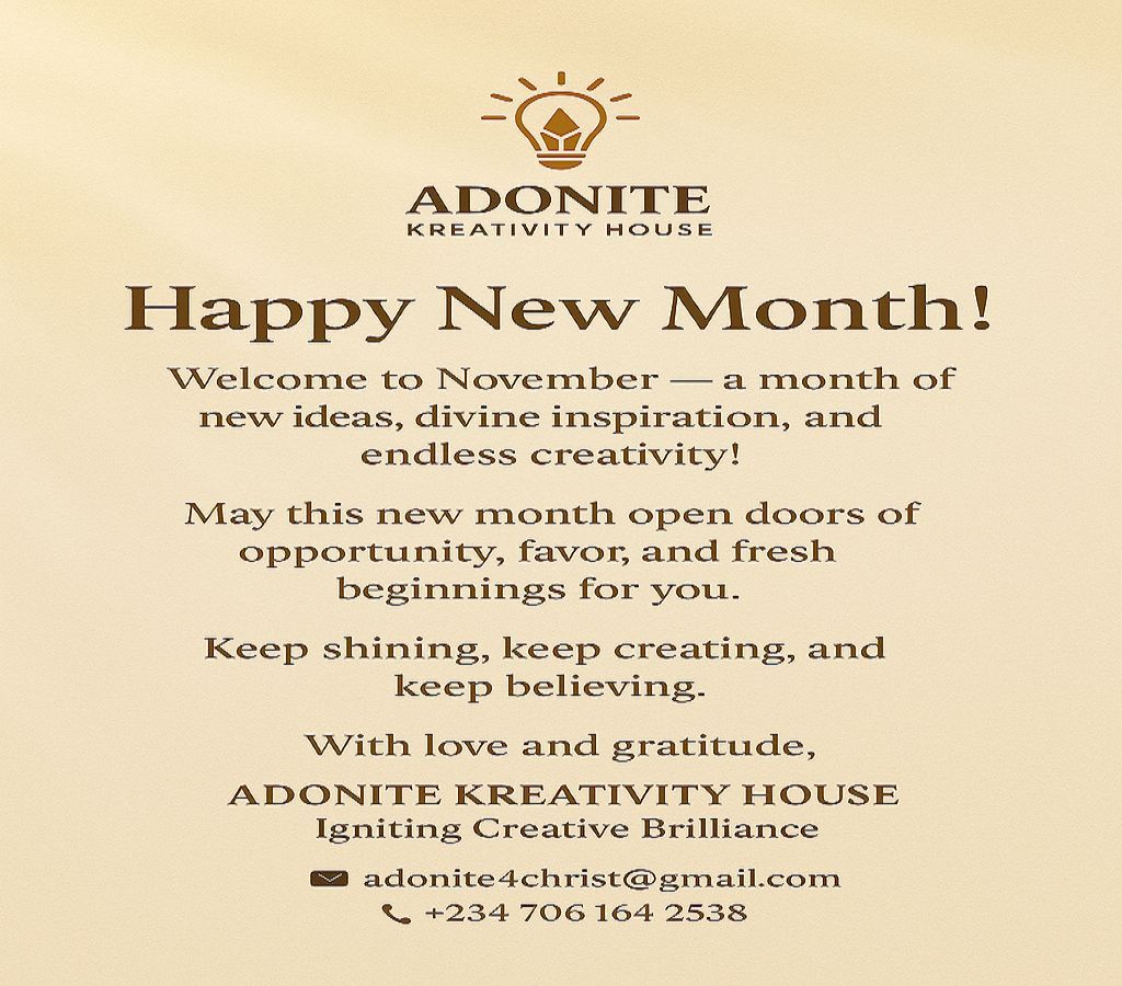 AdumaJossy's tweet photo. Happy New Month to You All

#SermonPrep #PastoralEfficiency #PreachingTips #MinistryLife #ChurchLeadership 

https://t.co/RQt7r6f3Xb https://t.co/0Zxzu6ctsp