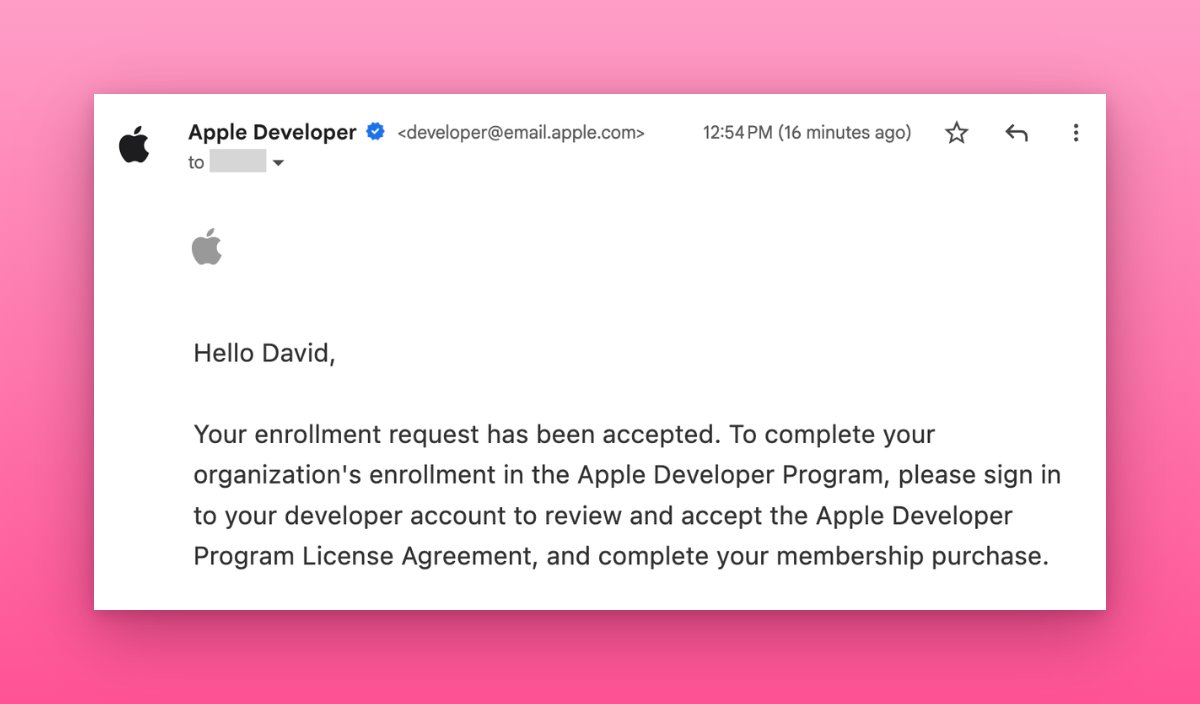 panphora's tweet image. Long time dream achieved:
✅ Become an Apple/MacOS Developer
