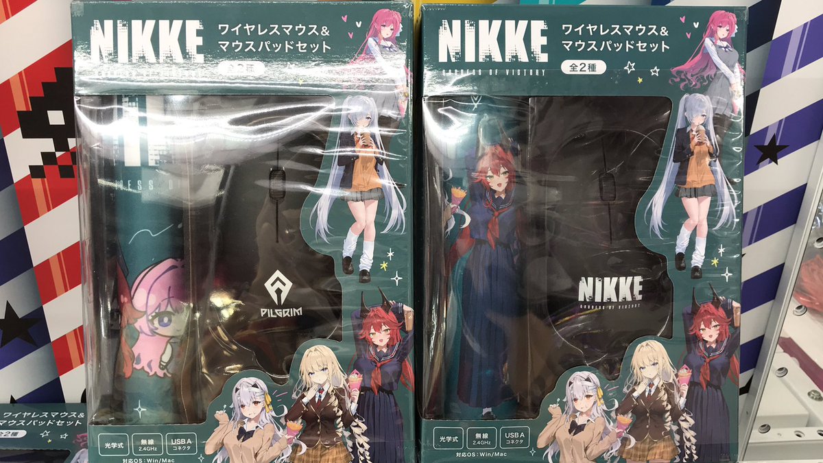 タイトー限定 勝利の女神 NIKKE ワイヤレスマウス＆マウスパッド 6個