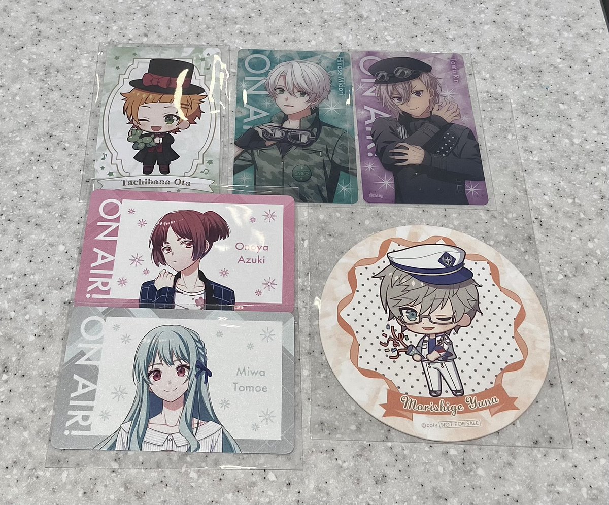 mo3mimo's tweet photo. 【交換】
オンエア オンエア！ダイバーシティ　POP UP SHOP  ポップアップ

譲→クリアカード:碧鳥、鈴
　　特典：あずき、巴、央太
　　コースター:優那
求→同種陽人

後日池袋手渡しor郵送可能
検索よりお気軽にお声掛けください🌸 https://t.co/HgUkI9I4dt