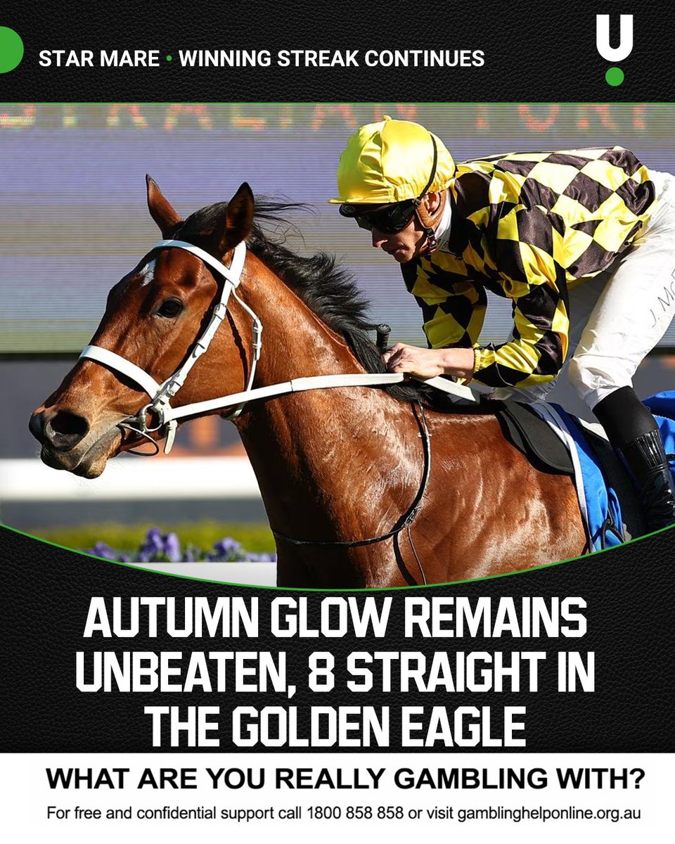 UNIBETAustralia's tweet image. How good is she? Autumn Glow is something really special! 💛 🖤 

#SpringRacing #AutumnGlow
