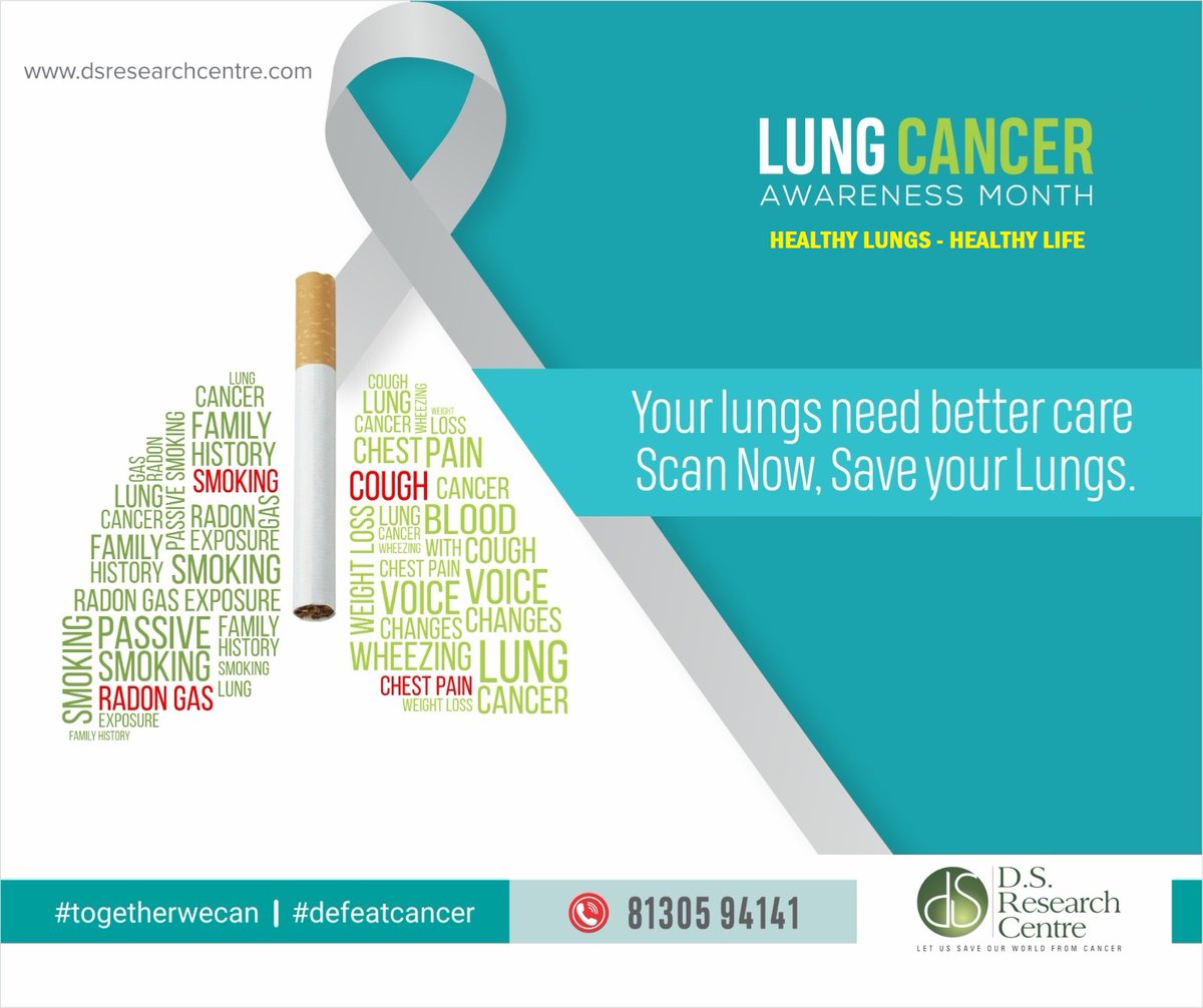 Cancer_Curative's tweet image. November is Lung Cancer Awareness Month. 📷
 This November, learn the risks, recognize the symptoms, and protect your lungs.
At DSRC, our experts are here to support every breath on the journey to wellness. Join us in spreading awareness.
Healthy Lungs - Healthy Life
#LCAM
