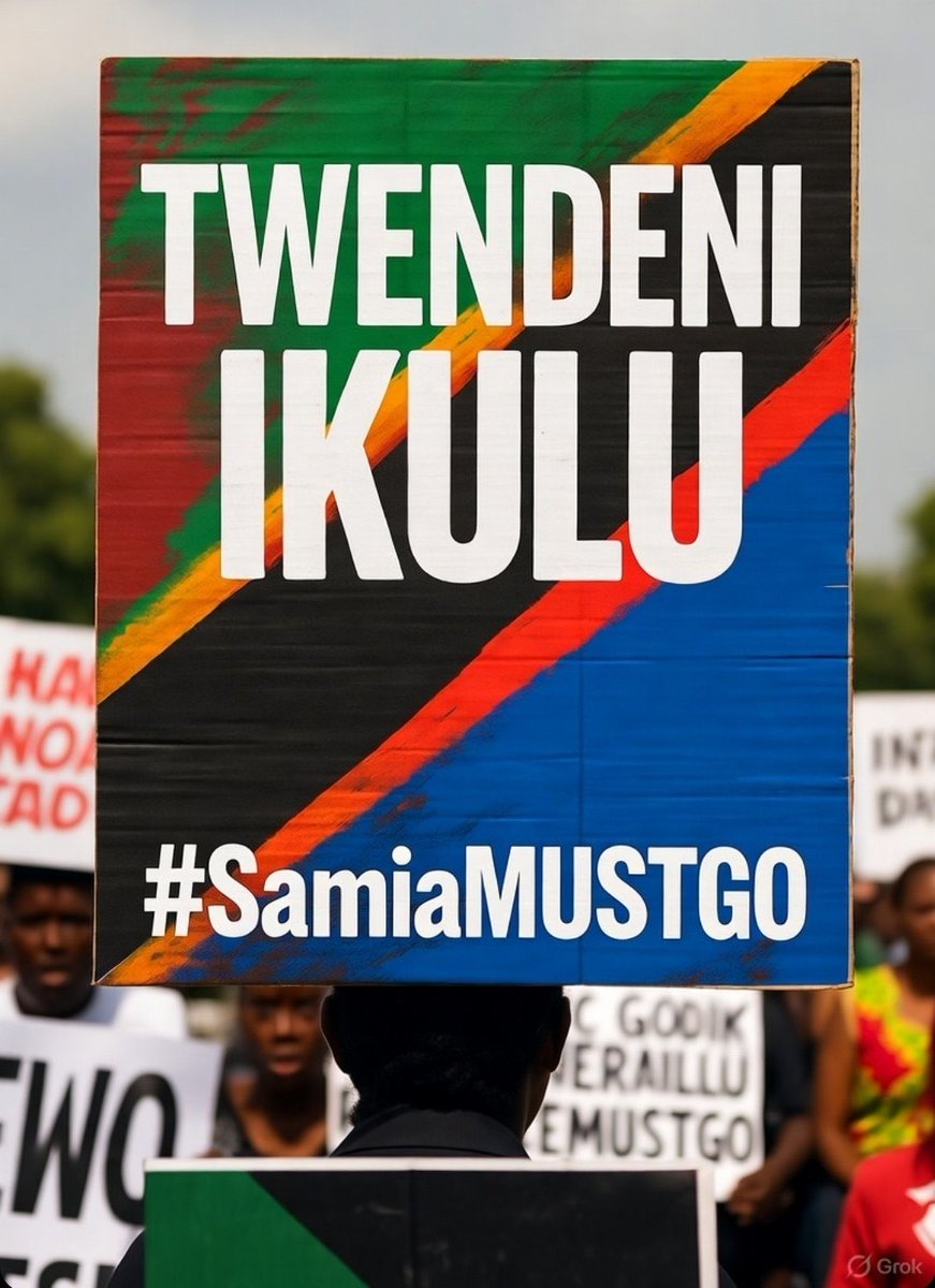 MayonLaizer's tweet photo. 🇹🇿 Watanzania, Ikulu is YOURS! No more stolen votes, no more bloodshed. 97.66% is a lie we reject! Free Lissu, end the crackdown, and face the people’s power. #TwendeniIkulu #SamiaMustGo #ItEndsNow #SiriNiNamba ✊🔥 East Africa stands with you! 🖤 https://t.co/gCRH8Uwlir