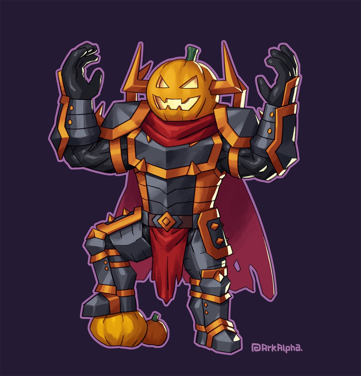 Spooky knight🎃🎃🎃
I hope it's spooky enough🤔
Art by <a href="/arkalpha/">Arkα.</a>