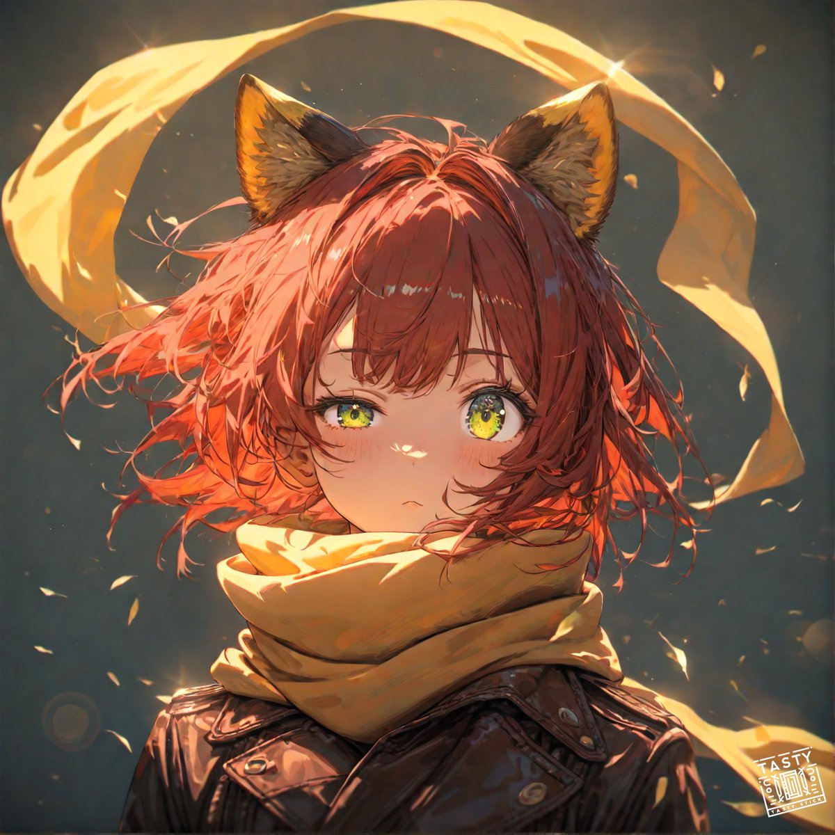 ⏰おはようございます。
11/7　ツワブキ
「冷たい風の中でも輝く黄色🌼」
黄色いマフラー、落ち葉の道を歩く姿

今日はコーデしか出てないですね😅
今日も一日、良い日でお過ごしください。
#AI今日の花 #AI今日のコーデ